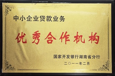 2011年中小企業(yè)貸款業(yè)務(wù)優(yōu)秀合作機構(gòu)