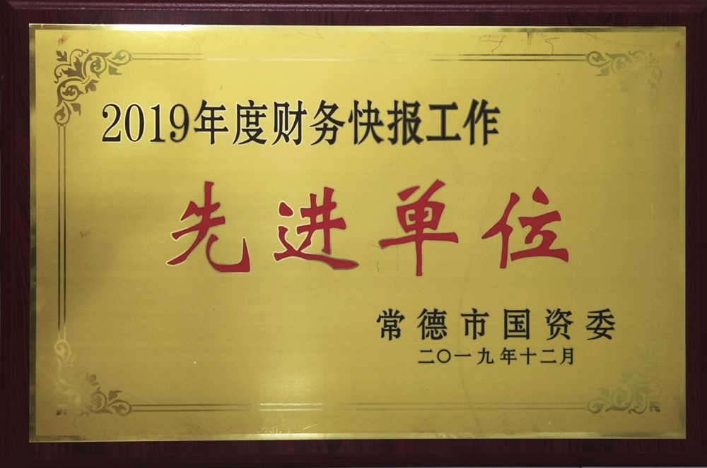 2019年度財(cái)務(wù)快報(bào)工作先進(jìn)單位